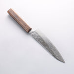 Seisuke Acero Inoxidable 440C Damasco Martilleado Terminado Migaki Gyuto 180mm Mango de Roble - Japanny-SP