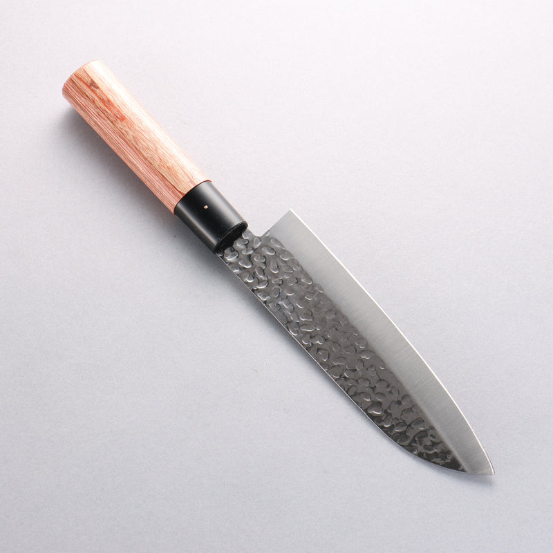 Kanetsune DSR-1K6 Martillado Santoku 165mm Mango de Madera de pakka roja - Japanny-SP