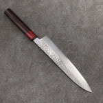 Sakai Takayuki VG10 Damasco de 33 Capas Gyuto 240mm Mango de Shitan (virola: madera de pakka roja) - Japanny-SP