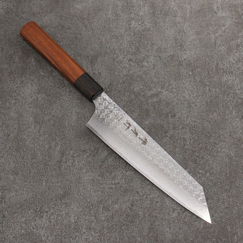 Sakai Takayuki SG2 Damasco Martilleado Kiritsuke Gyuto 190mm Mango de Palosanto (virola: madera de pakka negro) - Japanny-SP