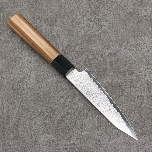 Seisuke VG10 Damasco Kiritsuke Petty, Utilitario 120mm Mango de Teca (férula: Plastico negra) - Japanny-SP