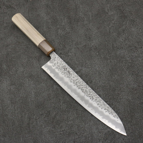 Seisuke Kumo Acero Blanco No.1 Martillado Gyuto 240mm Mango de Magnolia - Japanny-SP