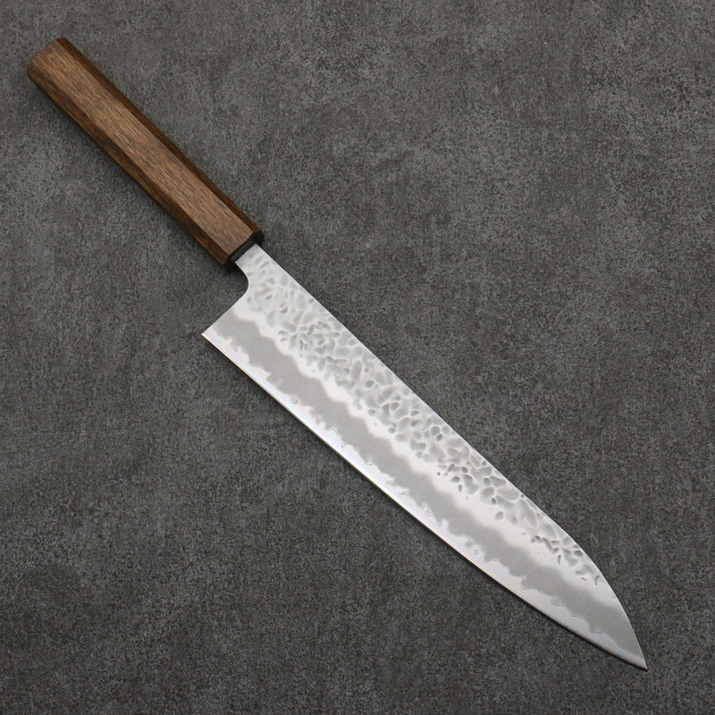 Oul Acero Blanco No.1 Martillado Gyuto 240mm Mango de Roble - Japanny-SP