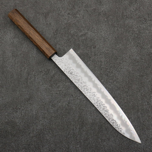 Oul Acero Blanco No.1 Martillado Gyuto 240mm Mango de Roble - Japanny-SP