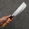 Oul Acero Blanco No.1 Nakiri 165mm Mango de Keyaki (Olmo Japones) - Japanny-SP