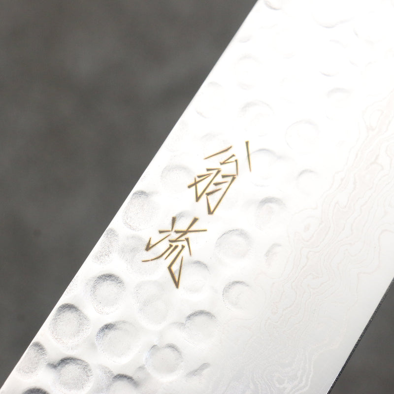 Oul AUS10 Damasco Martilleado Santoku 180mm Mango de Palisandro - Japanny-SP