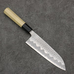 Oul Super Azul Martillado Santoku 165mm Mango de Magnolia - Japanny-SP