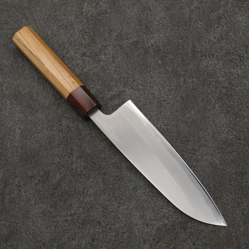 Oul Acero Blanco No.1 Santoku 165mm Mango de Keyaki (Olmo Japones) - Japanny-SP