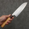 Oul Acero Blanco No.1 Santoku 165mm Mango de Keyaki (Olmo Japones) - Japanny-SP