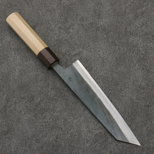 Seisuke Acero Azul No.1 Terminado Negro Bunka 180mm Mango de Magnolia (virola: Ébano） - Japanny-SP