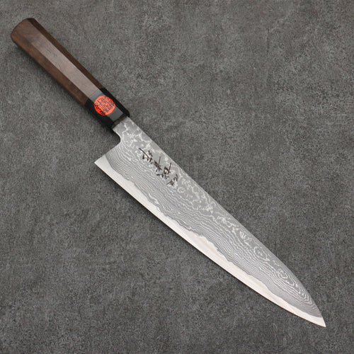 Shigeki Tanaka Harukaze SG2 Damasco Gyuto 240mm Mango de Nogal - Japanny-SP