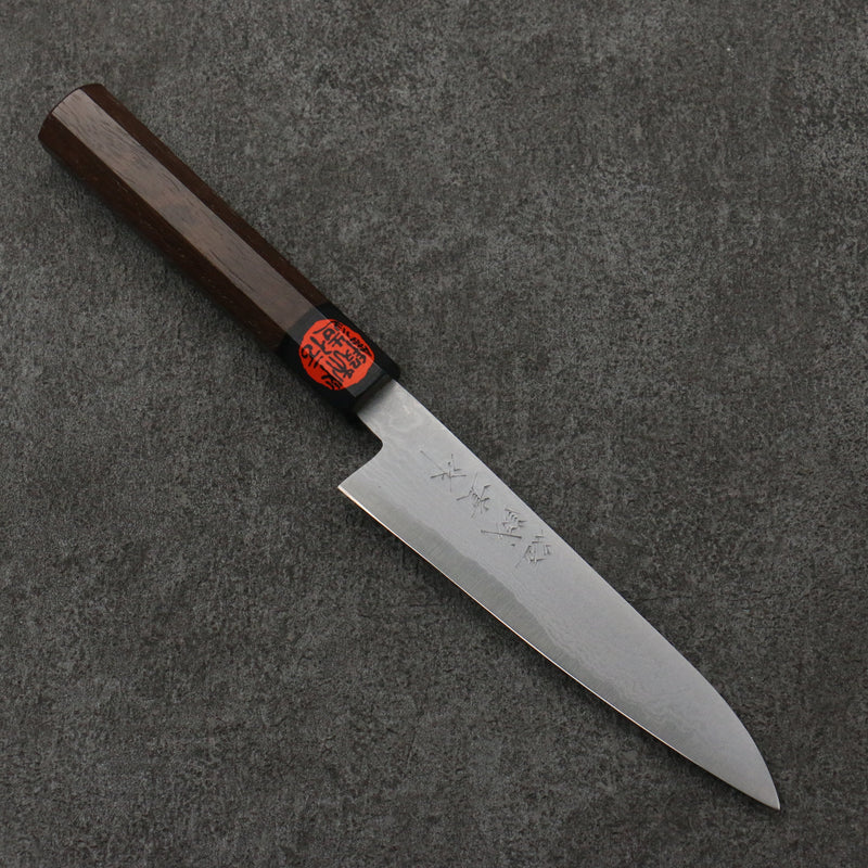 Shigeki Tanaka Acero Azul No.2 Damasco Petty-Utilitario 135mm Mango de Nogal - Japanny-SP