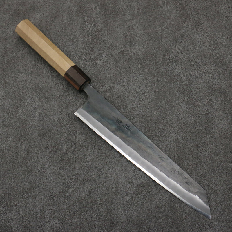 Seisuke Super Azul Terminado Negro Kiritsuke Gyuto 240mm Mango de Magnolia (virola: Ébano） - Japanny-SP