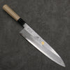 Sakai Takayuki Grabado bañado en oro de Kubota fuji y puesta de sol Acero Azul No.2 Gyuto 270mm Mango de Magnolia (virola: Cuerno de búfalo de agua） - Japanny-SP