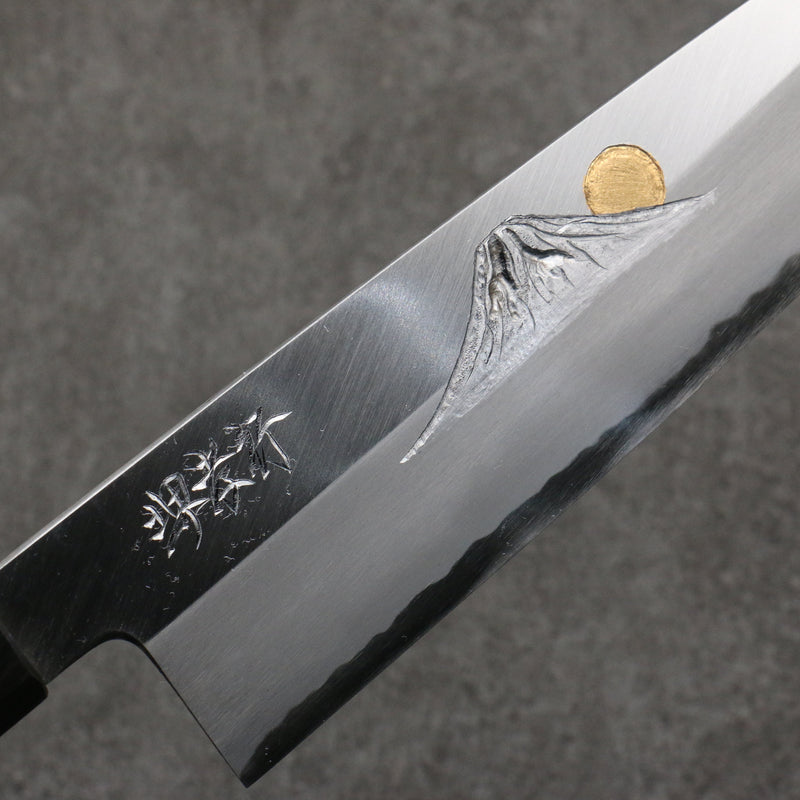 Sakai Takayuki Grabado bañado en oro de Kubota fuji y puesta de sol Acero Azul No.2 Gyuto 240mm Mango de Magnolia (virola: Cuerno de búfalo de agua） - Japanny-SP