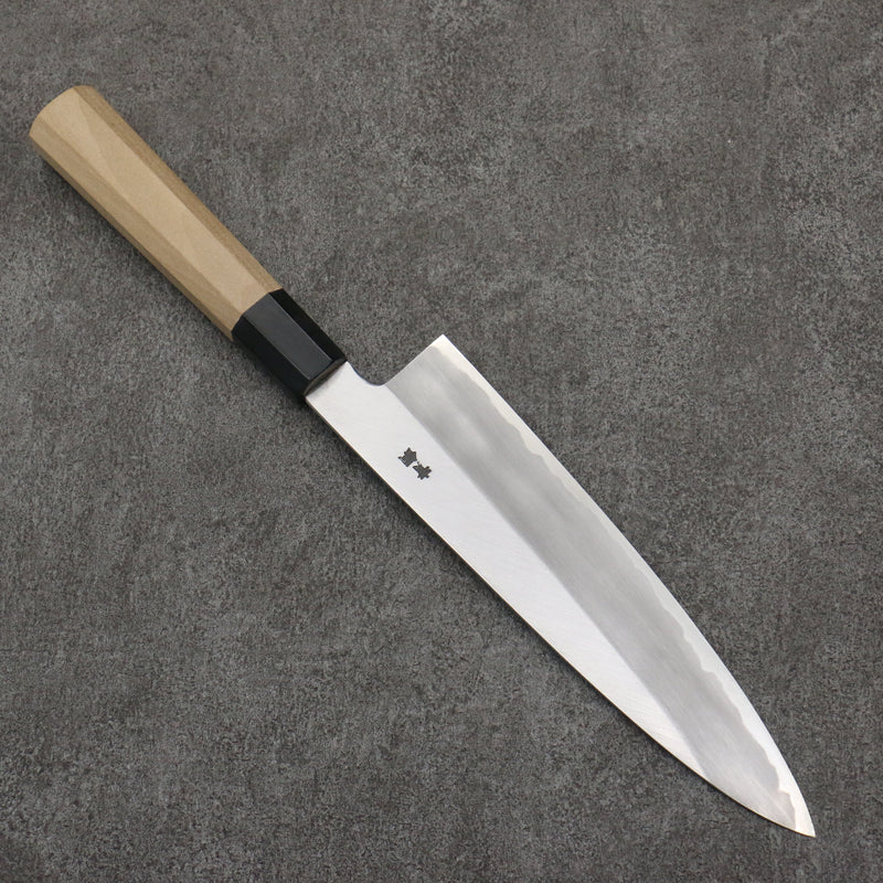 Sakai Takayuki Grabado bañado en oro de Kubota fuji y puesta de sol Acero Azul No.2 Gyuto 210mm Mango de Magnolia (virola: Cuerno de búfalo de agua） - Japanny-SP