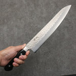 Seisuke AUS8 Martillado Gyuto 270mm Mango de Madera de Pakka Negra - Japanny-SP