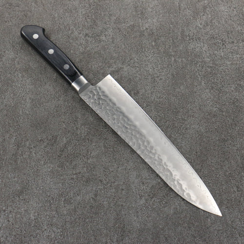 Seisuke AUS8 Martillado Gyuto 210mm Mango de Madera de Pakka Negra - Japanny-SP