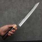 Seisuke Super Azul Nashiji Negro Sujihiki 270mm Mango de Palosanto (virola: madera de pakka blanco) - Japanny-SP