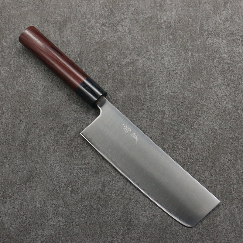 Seisuke Super Azul Nakiri 165mm Mango de Palosanto (virola: madera de pakka negro) - Japanny-SP