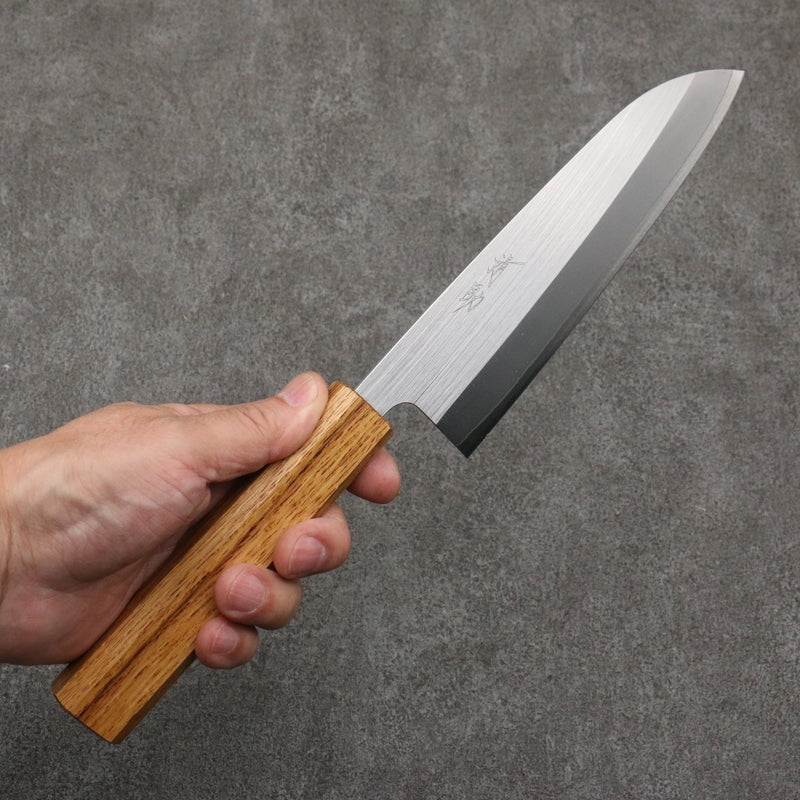 Seisuke SRS13 Cepillado verticalmente Santoku 165mm Mango de Roble - Japanny-SP