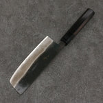 Minamoto Akitada Acero Blanco No.2 Terminado Negro Nakiri 165mm Mango de Madera de ebano - Japanny-SP