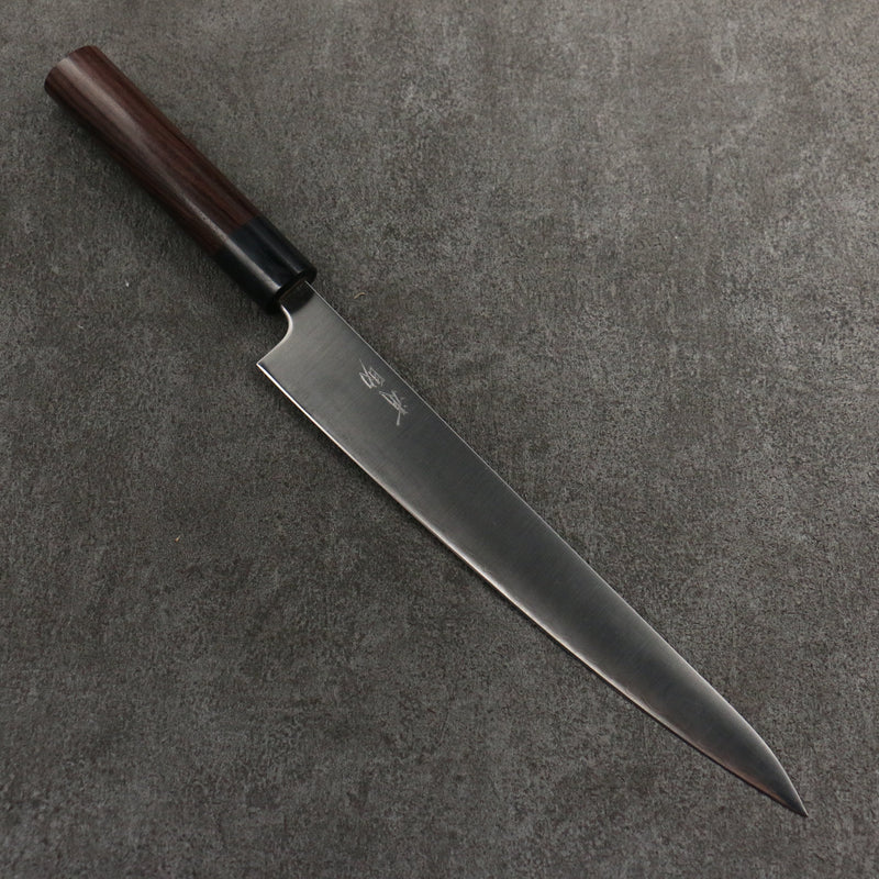 Seisuke Super Azul Sujihiki 240mm Mango de Palosanto (virola: madera de pakka negro) - Japanny-SP