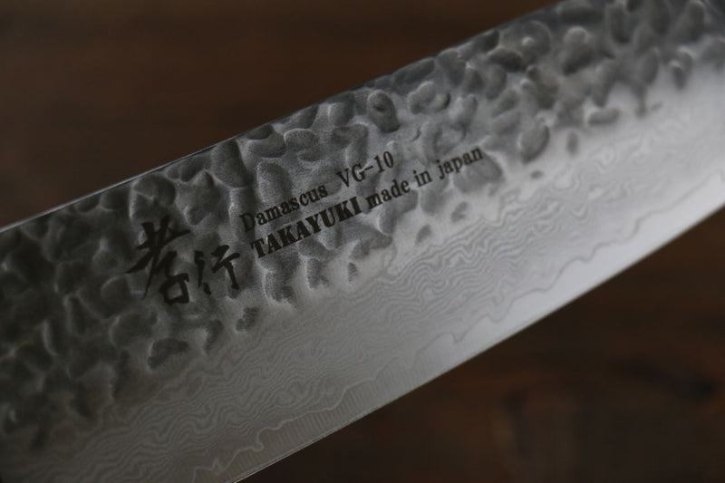 Sakai Takayuki VG10 de 33 Capas Damasco Santoku 180mm Mango de Madera de pakka de caoba - Japanny-SP