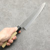 Kikuzuki Acero Blanco No.2 Nashiji Gyuto Cuchillo Japones 240mm Mango de Magnolia - Japanny-SP