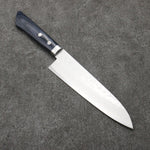 Kunihira Sairyu VG10 Damasco Gyuto 180mm Mango de azul marino de pakka negra - Japanny-SP