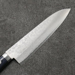 Kunihira Sairyu VG10 Damasco Gyuto 180mm Mango de azul marino de pakka negra - Japanny-SP