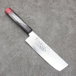 Sakai Takayuki Rinnou VG10 de 33 Capas Damasco Nakiri Cuchillo Japones 160mm Mango de Laquerado rojo - Japanny-SP