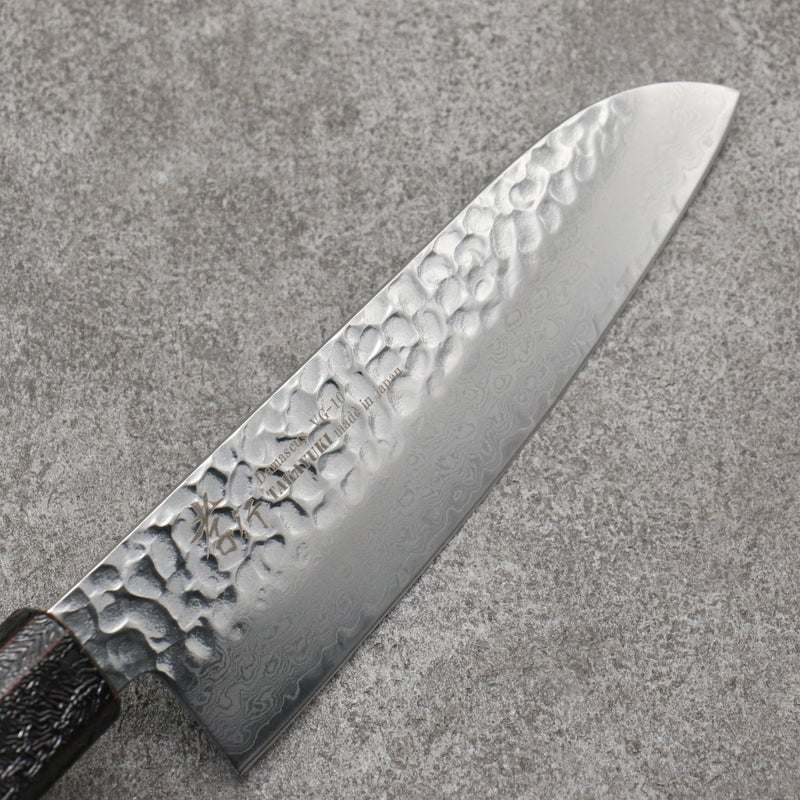 Sakai Takayuki Rinnou VG10 de 33 Capas Damasco Santoku Cuchillo Japones 170mm Mango de Laquerado rojo - Japanny-SP