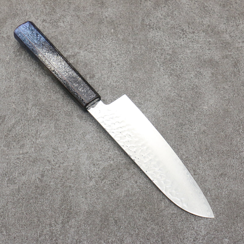 Sakai Takayuki Rinnou VG10 de 33 Capas Damasco Santoku Cuchillo Japones 170mm Mango de Laca Negra - Japanny-SP