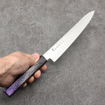 Sakai Takayuki Rinnou VG10 de 33 Capas Damasco Petty-Utilitario Cuchillo Japones 180mm Mango de Mango Lacado Purpura - Japanny-SP