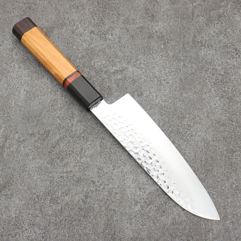 Sakai Takayuki VG10 de 33 Capas Damasco Santoku Cuchillo Japones 170mm Mango de flores de cerezo silvestres (dodecágono) - Japanny-SP