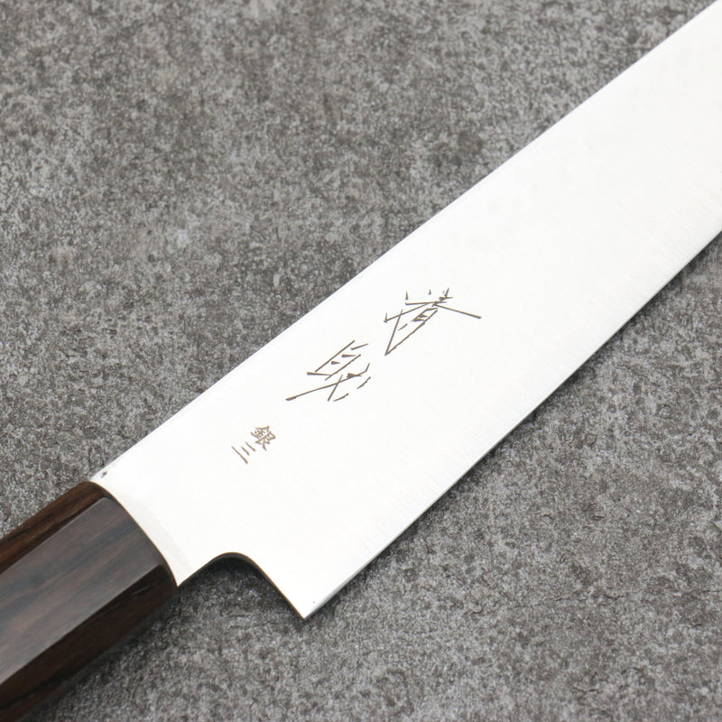 Seisuke Acero de Plata No.3 Kiritsuke Petty, Utilitario Cuchillo Japones 150mm Mango de Madera de ebano - Japanny-SP