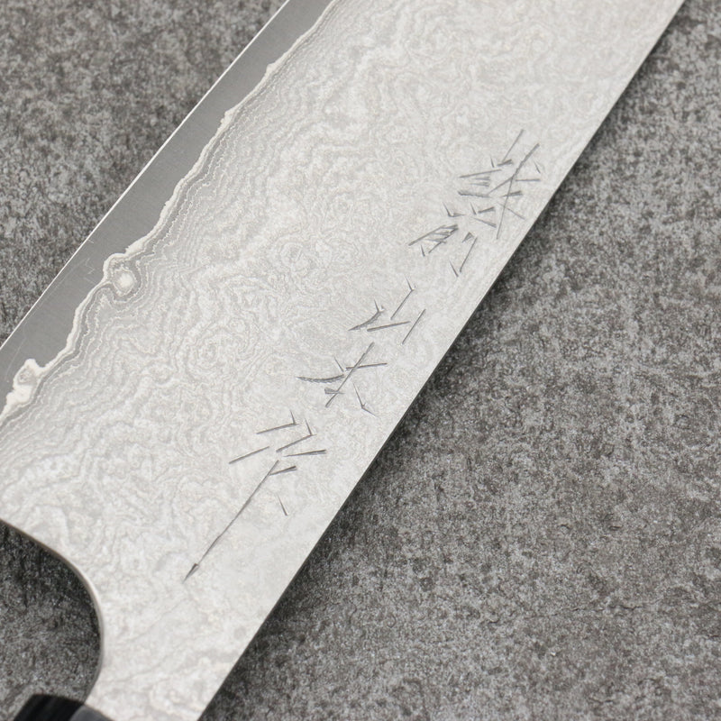 Nao Yamamoto VG10 Damasco Negro Bunka Cuchillo Japones 165mm Mango de Shitan - Japanny-SP