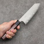 Nao Yamamoto VG10 Damasco Negro Bunka Cuchillo Japones 165mm Mango de Shitan - Japanny-SP