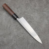 Hideo Kitaoka Acero Blanco No.2 Damasco Mioroshi Deba Cuchillo Japones 210mm Mango de Shitan - Japanny-SP