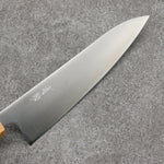 Seisuke Acero de Plata No.3 Terminado Migaki Pulido Gyuto Cuchillo Japones 180mm Mango de Roble blanco - Japanny-SP