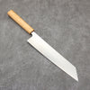 Seisuke Acero de Plata No.3 Terminado Migaki Pulido Kiritsuke Gyuto Cuchillo Japones 240mm Mango de Roble blanco - Japanny-SP