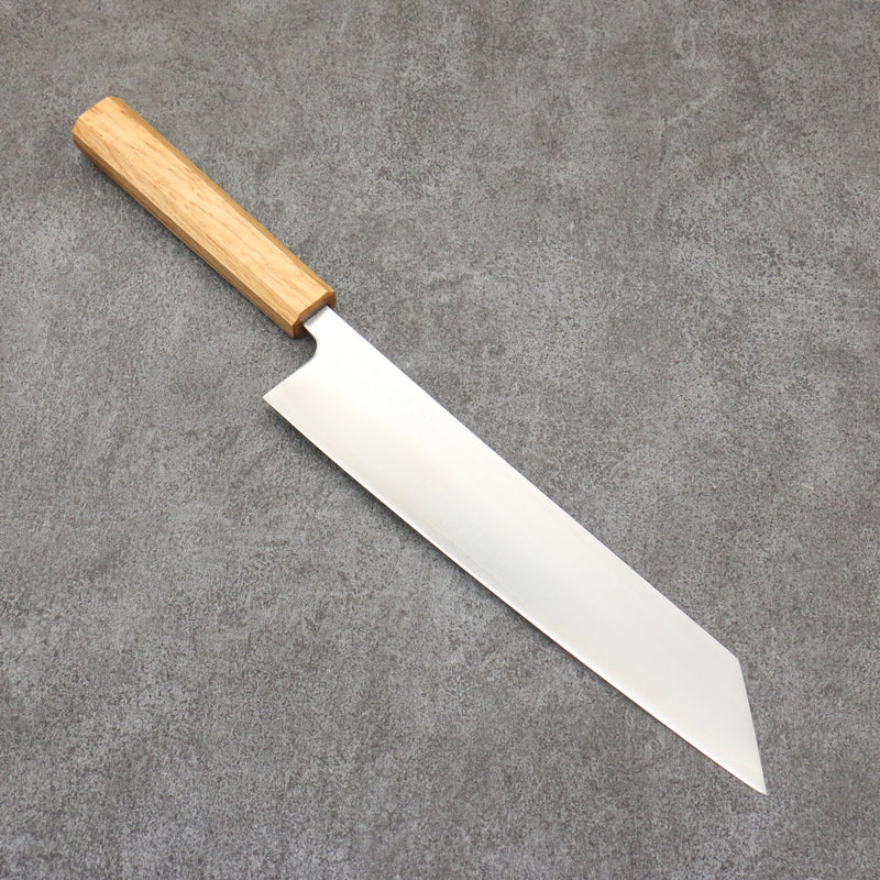 Seisuke Acero de Plata No.3 Terminado Migaki Pulido Kiritsuke Gyuto Cuchillo Japones 240mm Mango de Roble blanco - Japanny-SP