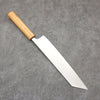 Seisuke Acero de Plata No.3 Terminado Migaki Pulido Kiritsuke Gyuto Cuchillo Japones 240mm Mango de Roble blanco - Japanny-SP