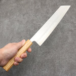 Seisuke Acero de Plata No.3 Terminado Migaki Pulido Kiritsuke Gyuto Cuchillo Japones 240mm Mango de Roble blanco - Japanny-SP