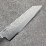 Seisuke Acero Azul No.2 Nashiji Kiritsuke Santoku Cuchillo Japones 195mm Mango de azul marino de pakka negra - Japanny-SP