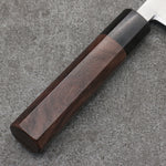 Hideo Kitaoka Acero Blanco No.2 Damasco Mioroshi Deba Cuchillo Japones 240mm Mango de Shitan - Japanny-SP