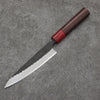 Nao Yamamoto Acero Azul Kurouchi Petty-Utilitario Cuchillo Japones 135mm Mango de Shitan (virola: madera de pakka roja) - Japanny-SP