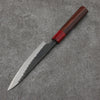 Nao Yamamoto Acero Azul Kurouchi Petty-Utilitario Cuchillo Japones 135mm Mango de Shitan (virola: madera de pakka roja) - Japanny-SP