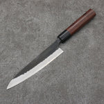 Nao Yamamoto Acero Azul Kurouchi Petty-Utilitario Cuchillo Japones 160mm Mango de Shitan (virola: madera de pakka negra) - Japanny-SP